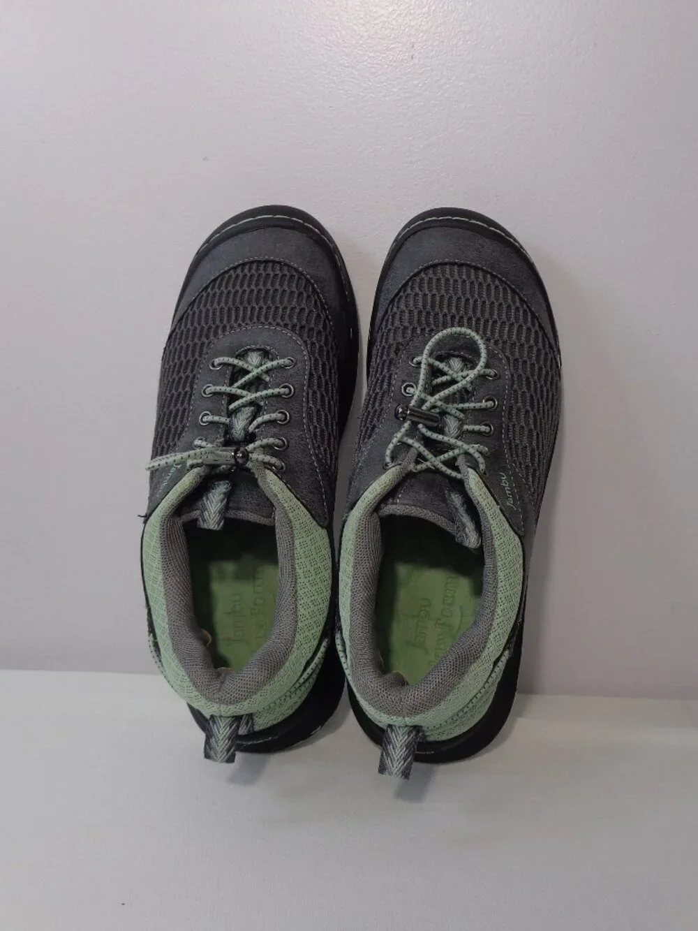 Jambu Women's‎ Sunset Vegan Sneakers Casual Water Ready Charcoal Mint Size 8M